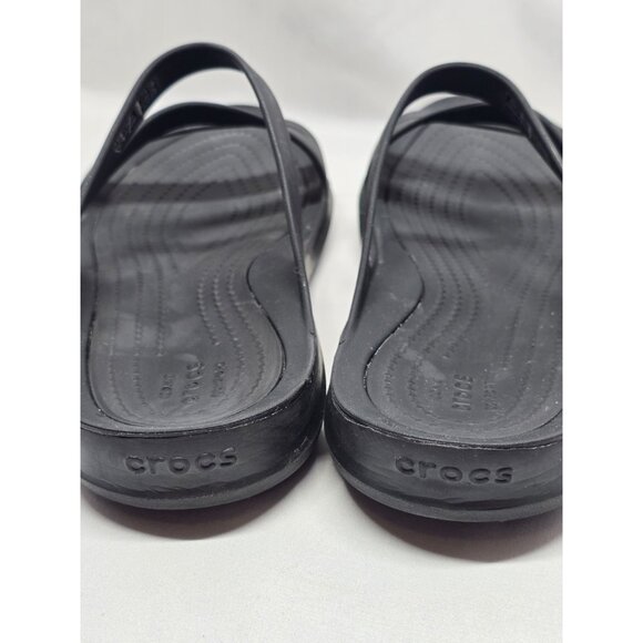 Crocs Swift water Seasonal Sandal Slide Lightweight All Black Size 8 - Picture 7 of 15